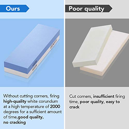 knife sharpening stone set，No cracking whetstone 1000/6000,knives...