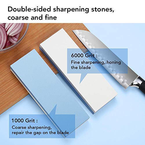 knife sharpening stone set，No cracking whetstone 1000/6000,knives...