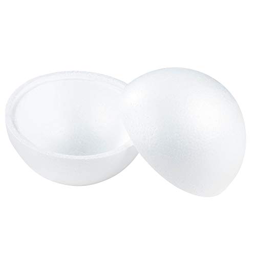 Genie Crafts Half Foam Ball - 2-Piece Smooth Round Polystyrene Sem...