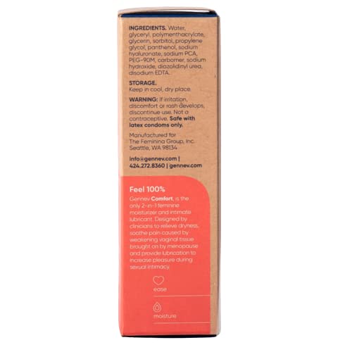 Gennev Intimate Water Based Lubricant for Women - 2-in-1 Menopause...