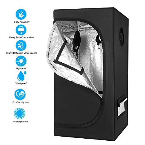 Grow Tent, Hydroponic Mylar Grow Tent Reflective Garden Growing Ro...