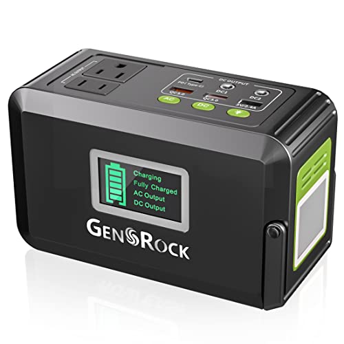 GENSROCK 120W Portable Power Station, 88Wh Outdoor Solar Generator...