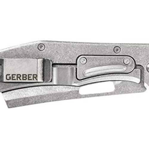 Gerber Flatiron - Folding Cleaver Pocket Knife - Aluminum Grey Han...
