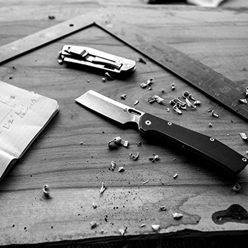 Gerber Flatiron - Folding Cleaver Pocket Knife - Aluminum Grey Han...