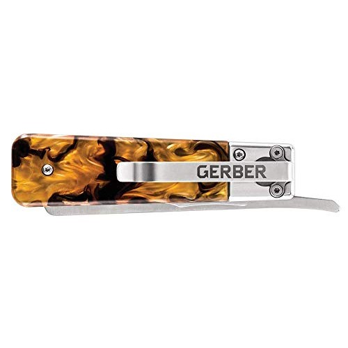 Gerber Jukebox, EDC Pocket Knife with Straight Edge Blade Flipper,...