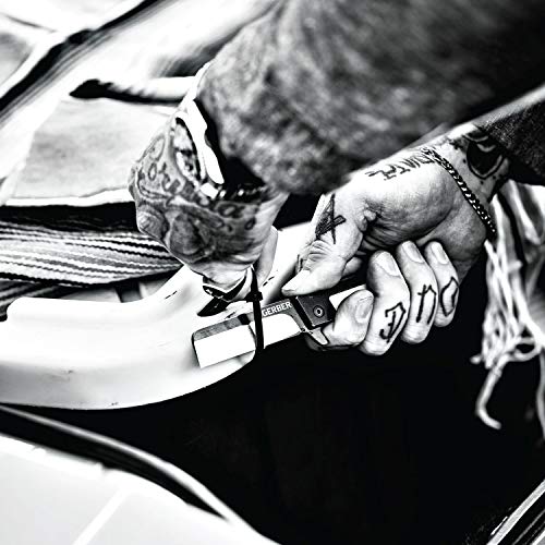 Gerber Quadrant, Straight Edge Flipper Knife with Pocket Clip, Whi...