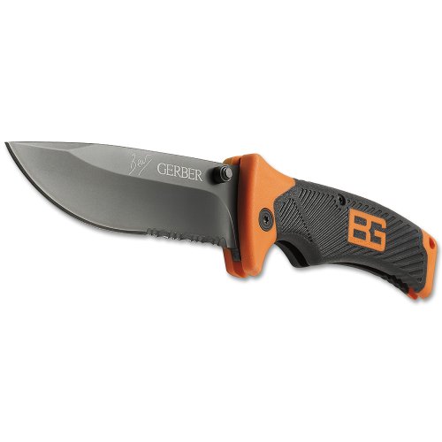 Gerber Bear Grylls Folding Sheath Knife, Serrated Edge 31-000752
