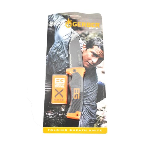 Gerber Bear Grylls Folding Sheath Knife, Serrated Edge 31-000752