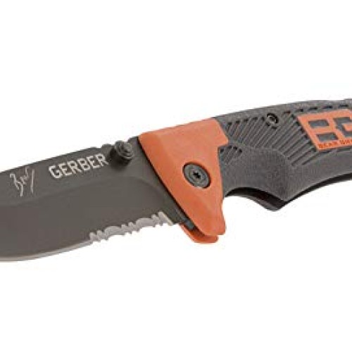 Gerber Bear Grylls Scout Knife, Serrated Edge, Drop Point 31-000754