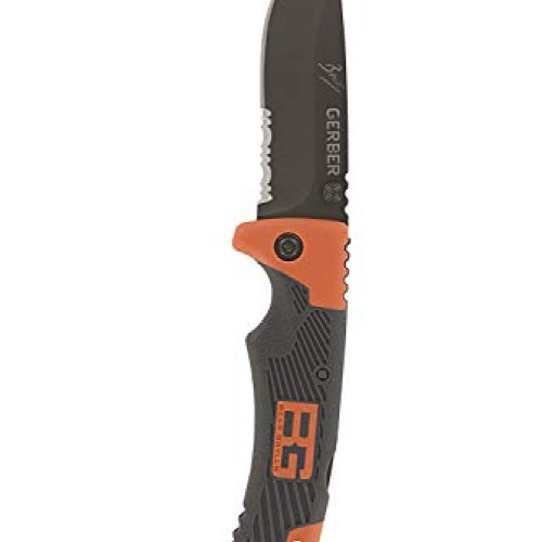 Gerber Bear Grylls Scout Knife, Serrated Edge, Drop Point 31-000754