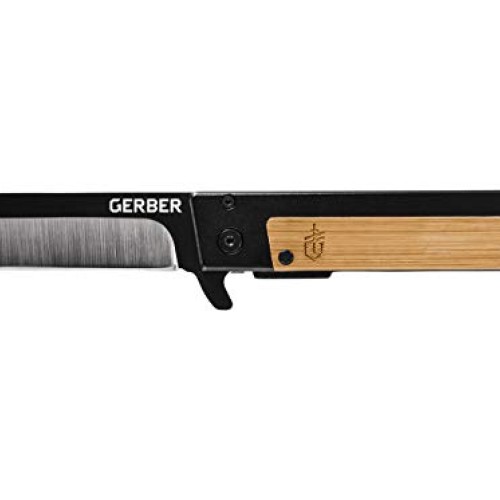Gerber Quadrant, Straight Edge Flipper Knife with Pocket Clip, Bam...