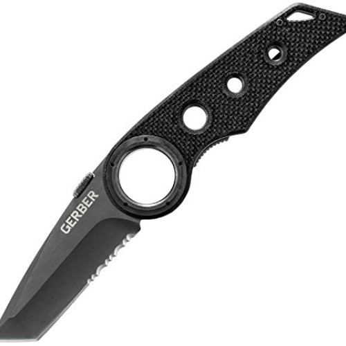 Gerber Remix Tactical Knife, Serrated Edge 30-000433,Black