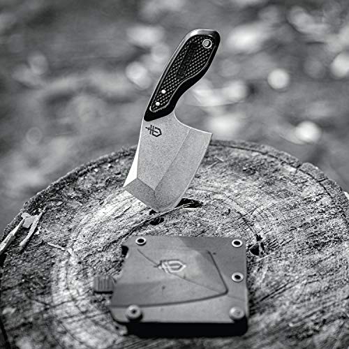 Gerber TRI-Tip, Mini Cleaver Fixed Blade Knife with Sheath, Green ...