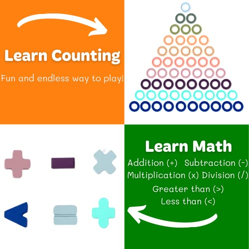 Toddler Montessori Toys Teaches Number , Counting , Math , Stackin...