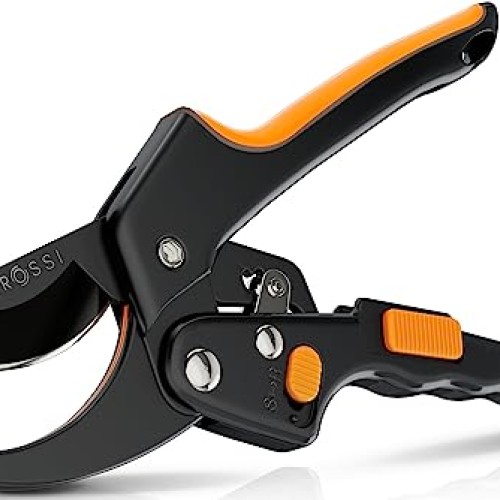 Heavy-Duty Ratchet Pruning Shears for Gardening - 8” Anvil Garden ...