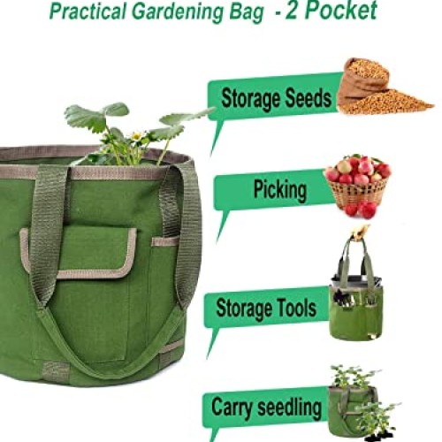 Garden Tools Bucket Bag,Gardening Organizer Tote for 5 Gallon Buck...