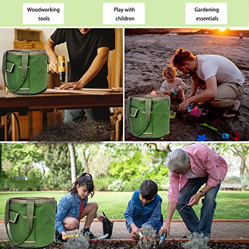 Garden Tools Bucket Bag,Gardening Organizer Tote for 5 Gallon Buck...
