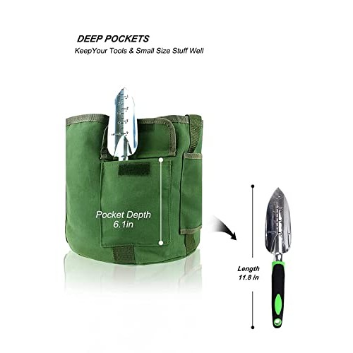 Garden Tools Bucket Bag,Gardening Organizer Tote for 5 Gallon Buck...