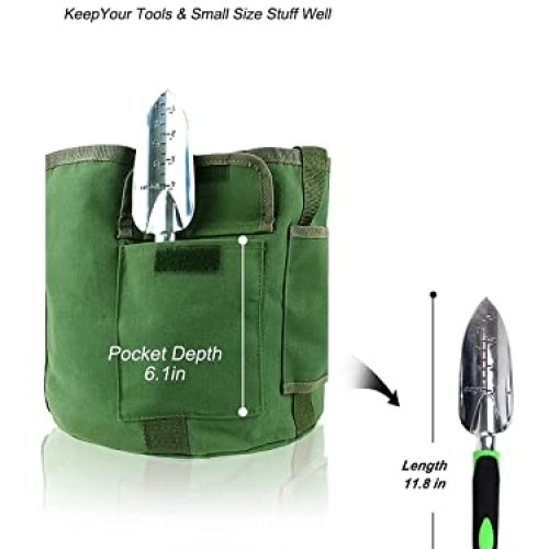 Garden Tools Bucket Bag,Gardening Organizer Tote for 5 Gallon Buck...