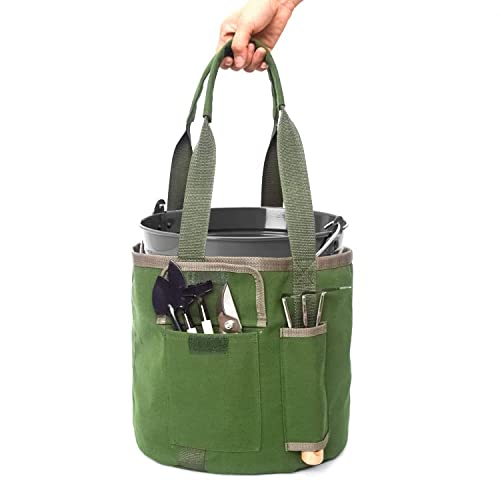Garden Tools Bucket Bag,Gardening Organizer Tote for 5 Gallon Buck...