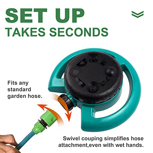 Gesura Lawn Sprinkler, Water Sprinkler for Lawn, Sprinklers for Ya...