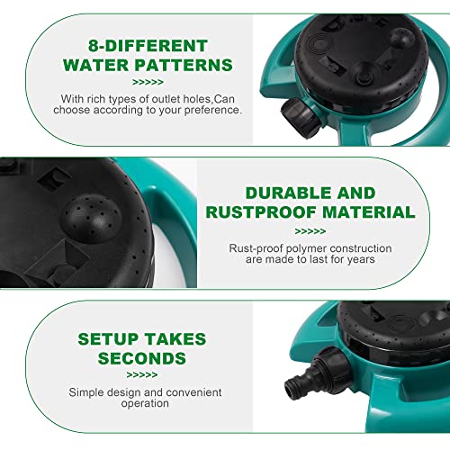 Gesura Lawn Sprinkler, Water Sprinkler for Lawn, Sprinklers for Ya...