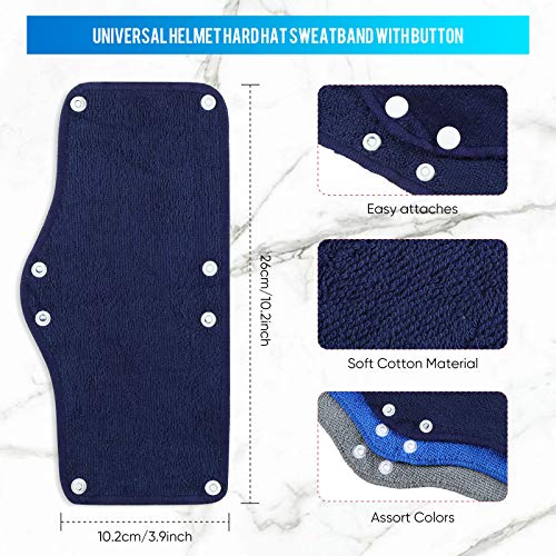 12 Pieces Hard Hat Sweatband Washable Hard Hat Liner Reusable Snap...
