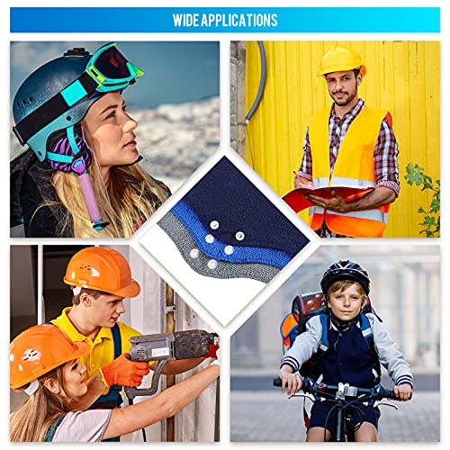 12 Pieces Hard Hat Sweatband Washable Hard Hat Liner Reusable Snap...