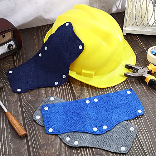 12 Pieces Hard Hat Sweatband Washable Hard Hat Liner Reusable Snap...