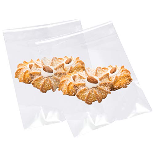 4 Size 240 Pieces Clear Plastic Bags, Resealable Cellophane Cello ...