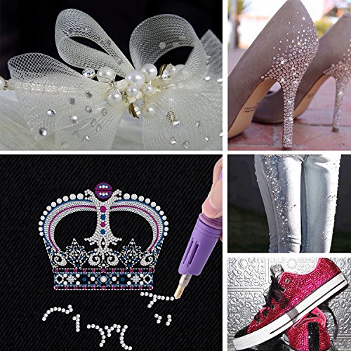 Hotfix Applicator, GLTECK DIY Hot Fix Rhinestone Applicator Wand S...