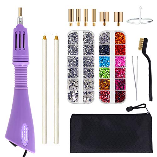 Hotfix Applicator, GLTECK DIY Hot Fix Rhinestone Applicator Wand S...