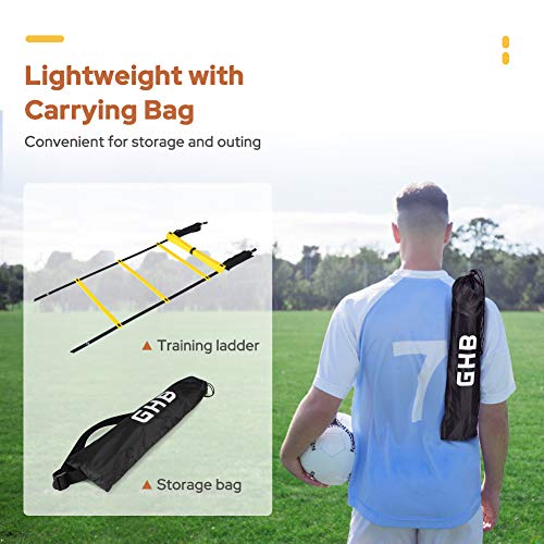 GHB Pro Agility Ladder Agility Training Ladder Speed 12 Rung 20ft ...