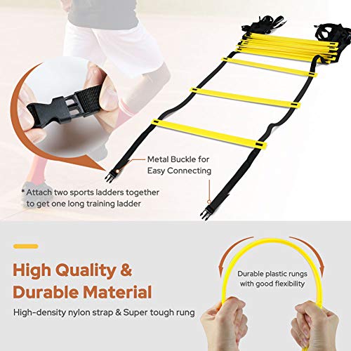 GHB Pro Agility Ladder Agility Training Ladder Speed 12 Rung 20ft ...