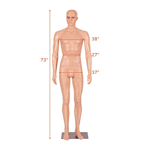Giantex 6 FT Adjustable Male Mannequin Make-up Manikin Metal Stand...