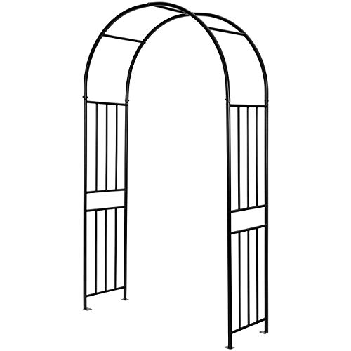 Giantex 7.2Ft Garden Arch, Outdoor Steel Arbor w/Stakes, Decorativ...