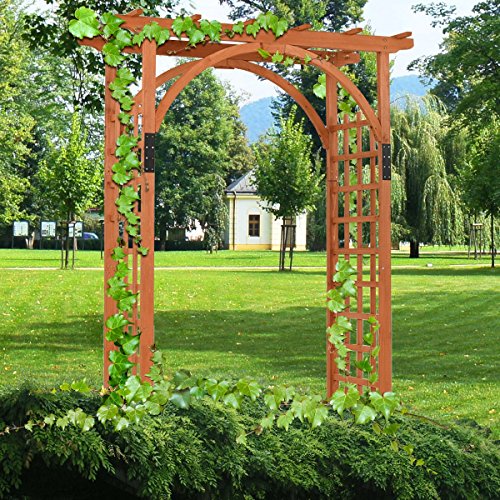 Giantex 85in Wood Arbor Wedding Arch Garden Trellis Pergola Arbor ...