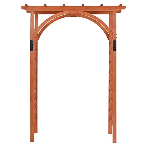Giantex 85in Wood Arbor Wedding Arch Garden Trellis Pergola Arbor ...