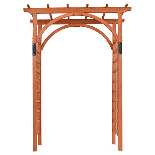 Giantex 85in Wood Arbor Wedding Arch Garden Trellis Pergola Arbor ...