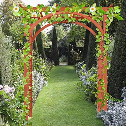 Giantex 85in Wood Arbor Wedding Arch Garden Trellis Pergola Arbor ...