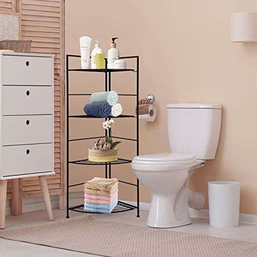 Giantex Foldable Corner Plant Stand, 4 Tiers Metal Plant Display R...