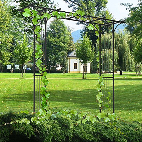 Giantex Garden Arch Metal Rose Steel Garden Arbor Decoration Climb...