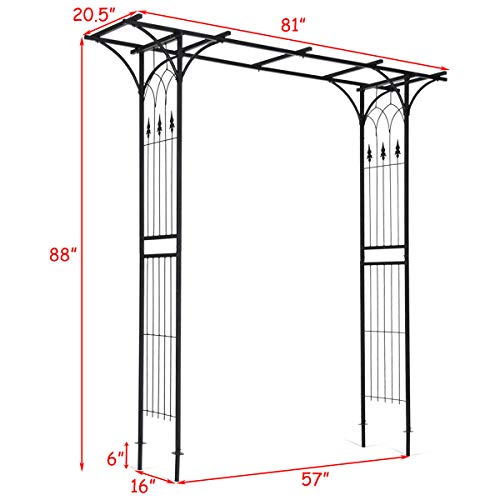 Giantex Garden Arch Metal Rose Steel Garden Arbor Decoration Climb...