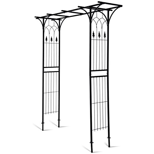 Giantex Garden Arch Metal Rose Steel Garden Arbor Decoration Climb...