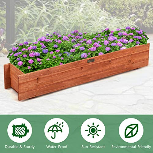 Giantex Raised Garden Bed Flower or Vegetable Planter Window Mount...