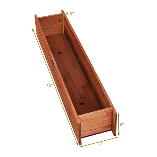 Giantex Raised Garden Bed Flower or Vegetable Planter Window Mount...