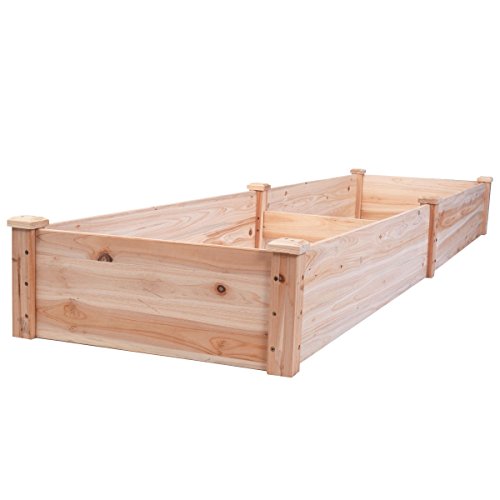 Giantex Raised Garden Bed Planter, Wooden Elevated Vegetable Plant...