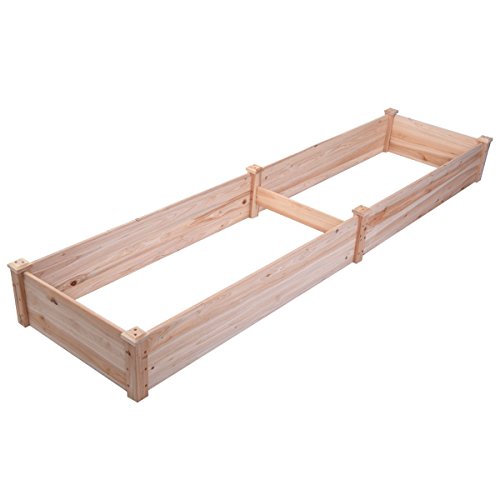 Giantex Raised Garden Bed Planter, Wooden Elevated Vegetable Plant...