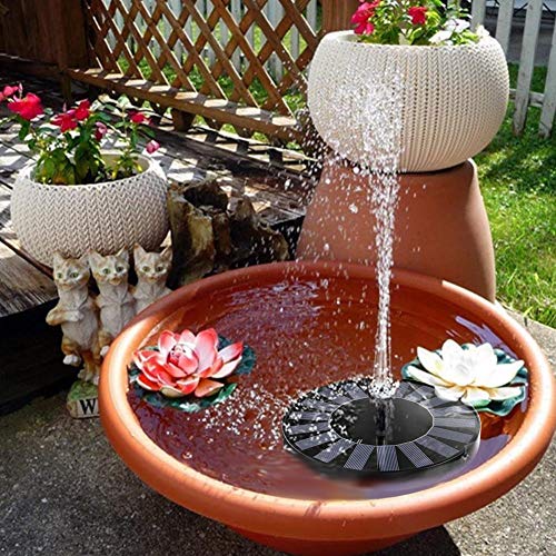 Gichies Solar Powered Fountain Pump Solar Bird Bath Fountains 2.5W...