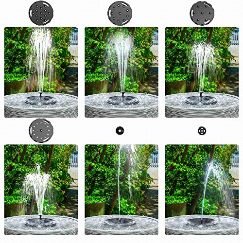 Gichies Solar Powered Fountain Pump Solar Bird Bath Fountains 2.5W...